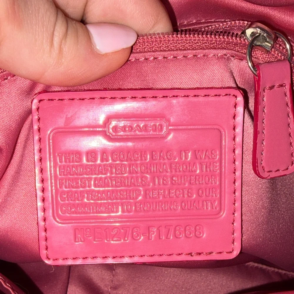 Coach Y2K Fuchsia Quilted Nylon Monogram Tote Bag - Picture 8 of 15